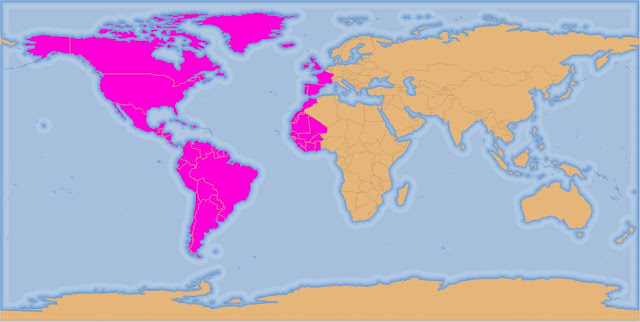 Selecting countries with a centroid west of the prime meridian